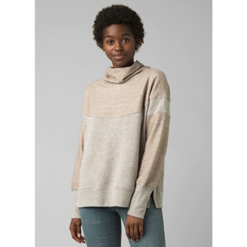 Prana Cozy Up Turtleneck in Oatmeal Heather Women's XSmall - Picture 7 of 8